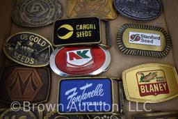 (20) Seed dealership belt buckles - Fontanele, Cargill, Dekalb, Northrup King etc.