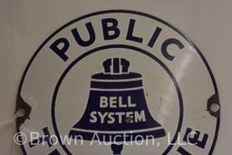 Bell System "Public Telephone" SSP plate, 7"d