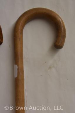 (3) Wood canes