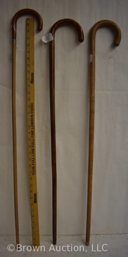 (3) Wood canes