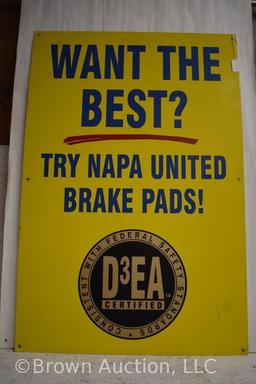 NAPA Brake Pads sst sign