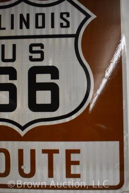 Illinois Historic Route 66 highway marker sign
