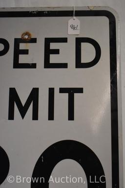 Speed Limit 20 sign