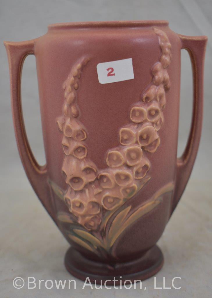 Roseville Foxglove 45-7" vase, pink