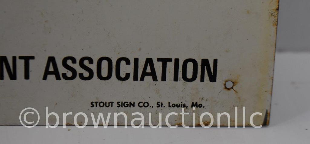 Iowa Plant Certified Seed single sided tin embossed sign