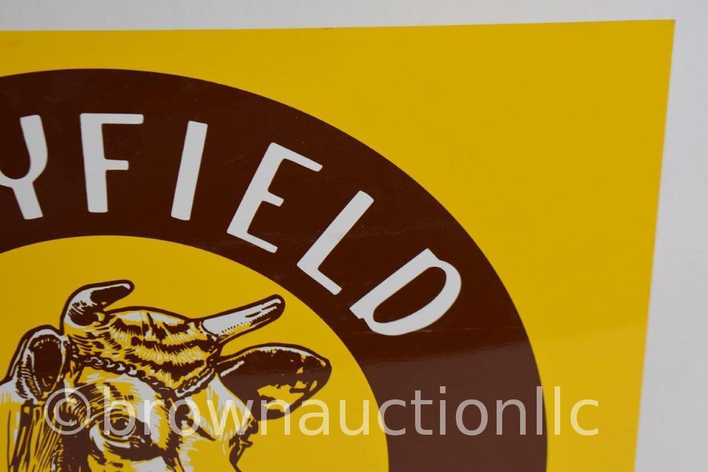 Mayfield Ice Cream dbl. sided tin flange sign