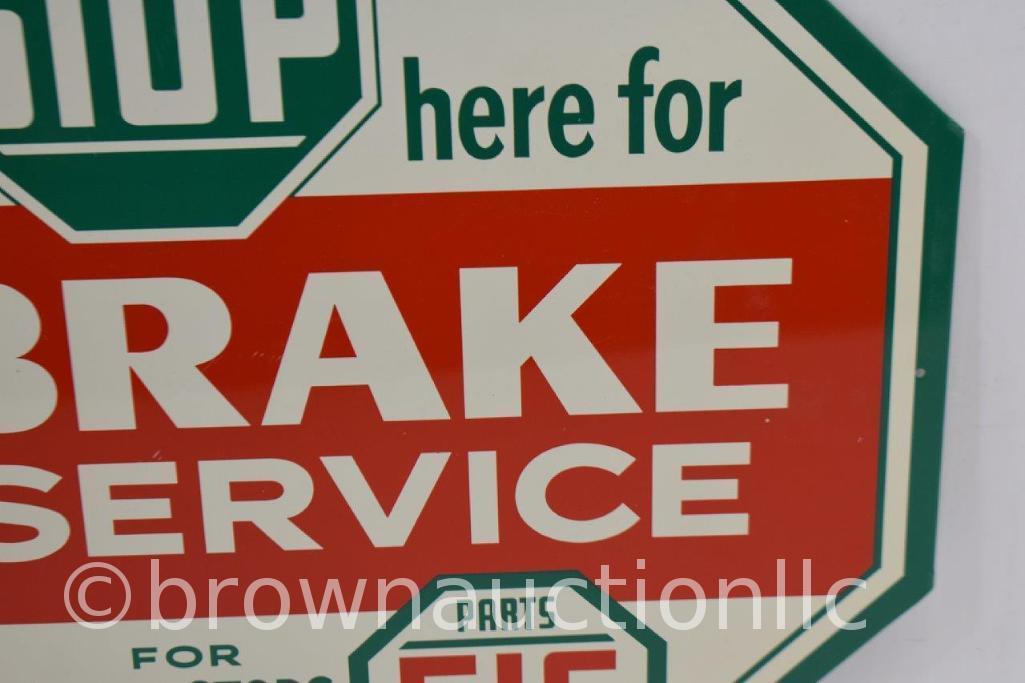 EIS Brake Service single sided tin sign, octagon shape