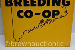 Member of Maine Breeding Coop single sided tin embossed sign