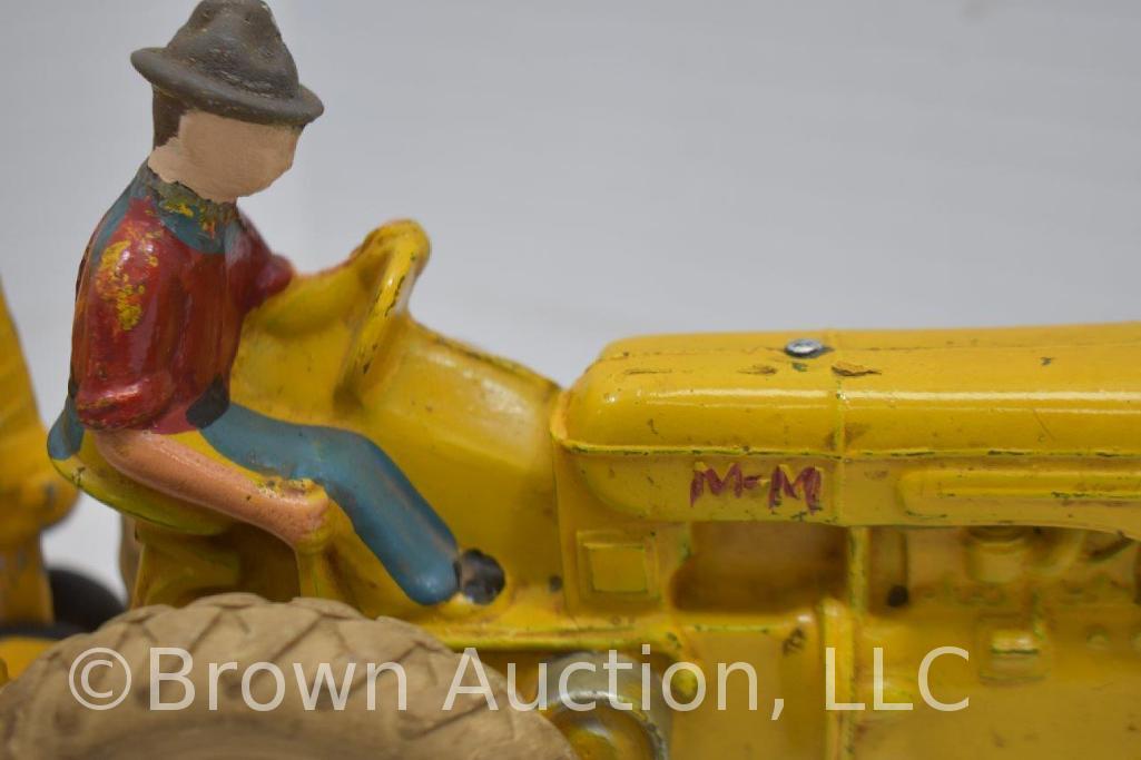(3) Old Minneapolis-Moline toy tractors w/rubber wheels