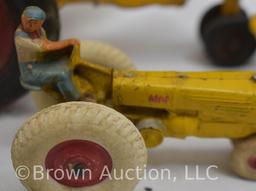 (3) Old Minneapolis-Moline toy tractors w/rubber wheels