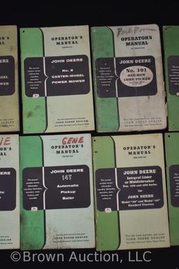 (10) assorted John Deere operator's manuals