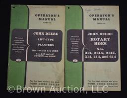 (10) assorted John Deere operator's manuals