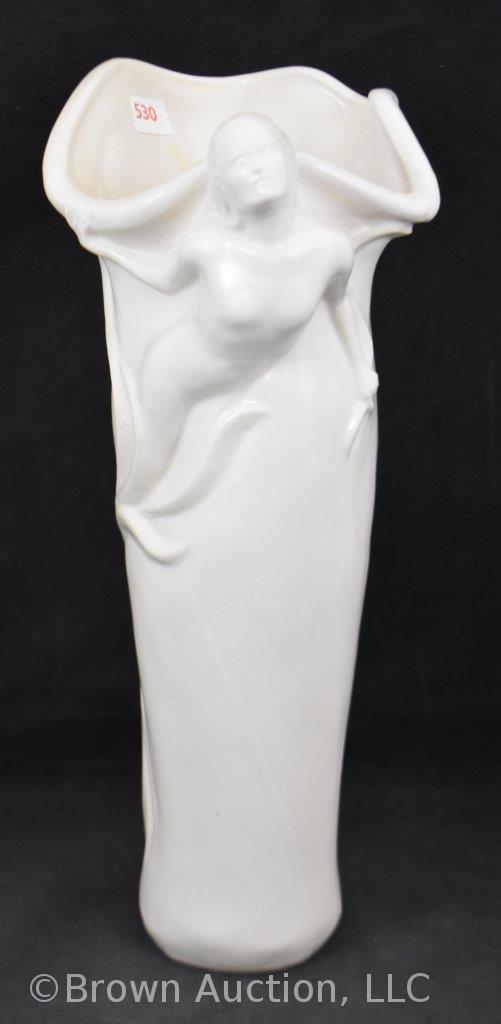 Van Briggle 1997 Collector's Society LE 11.5" Daydreamer vase, white - Rare!