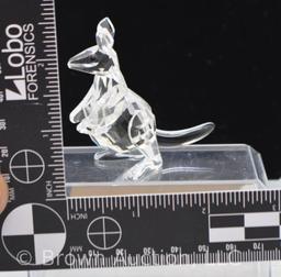 Swarovski Crystal 2.25"h kangaroo mother w/baby, original box