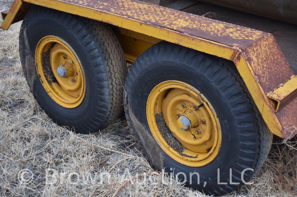 Portable Propane Tank welded to small, HD steel trailer