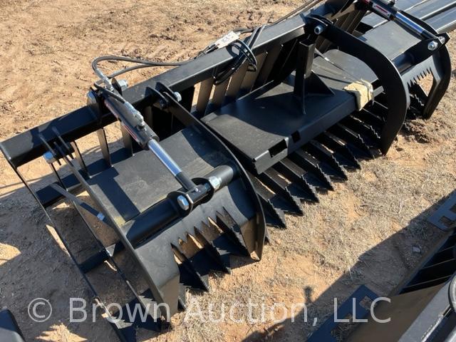 Skid Steer Attachment 83"w rock and brush grapple bucket