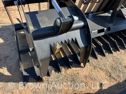 Skid Steer Attachment 83"w rock and brush grapple bucket