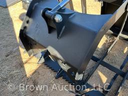 Skid Steer Attachment 79"w rock and brush grapple bucket