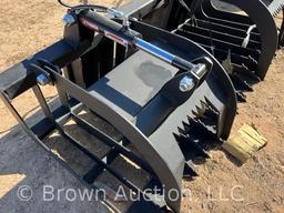 Skid Steer Attachment 70"w rock and brush grapple bucket