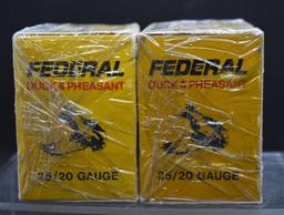 (2) Federal "Duck and Pheasant" 20 ga. ammo/boxes