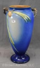 Roseville Pine Cone 850-14" vase, blue