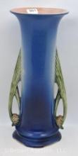 Roseville Pine Cone 804-10" vase, blue