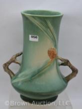 Roseville Pine Cone 842-8" vase, green
