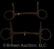 (2) Cast Iron bits: single jointed horse bit and bar bit