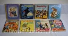 (8) Little Golden Books, 1950-60's copyrights: Lucky Mrs. Ticklefeather; Prayers for Children with