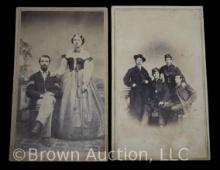 (2) Civil War CDV images: Four Union Officers; Union Sargeant and wife