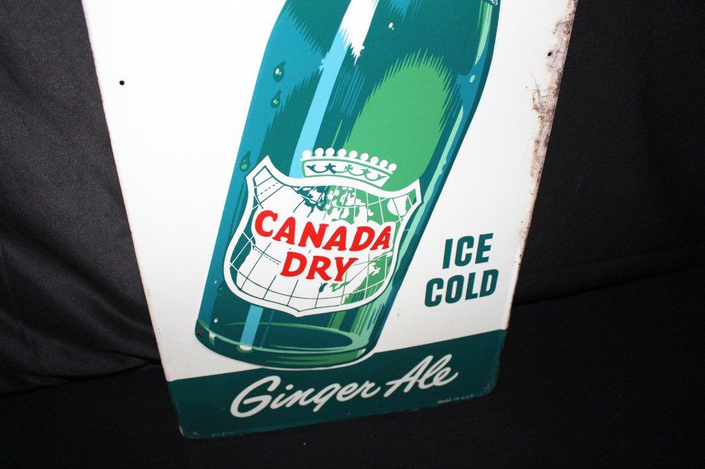 ICE COLD CANADA DRY GINGER ALE SODA POP TIN SIGN