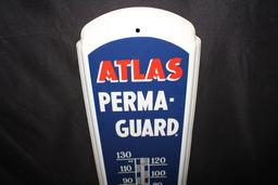 ATLAS PERMAGUARD ANTI FREEZE THERMOMETER SIGN