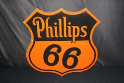 PORCELAIN PHILLIPS 66 GAS OIL SIGN DOUBLE SIDED