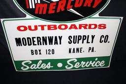 MERCURY OUTBOARD MOTORS SALES & SERVICE SIGN