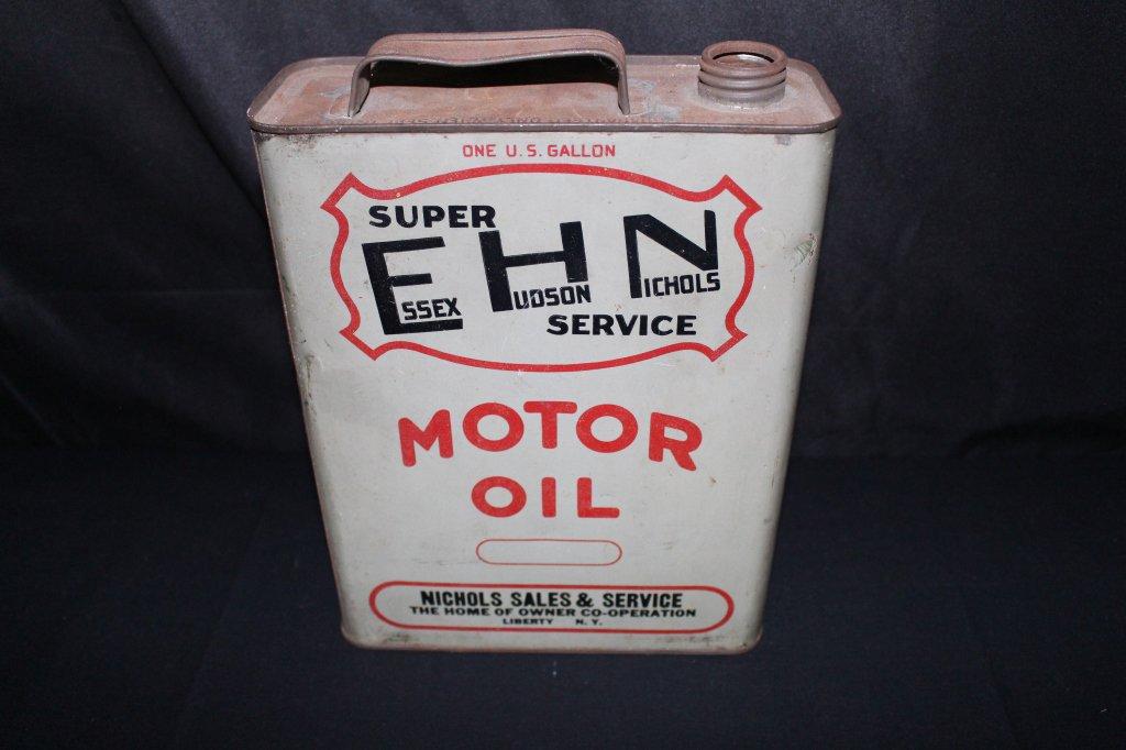 RARE ESSEX HUDSON NICHOLS SERVICE OIL CAN AIRPLANE