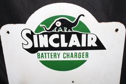 RARE PORCELAIN SINCLAIR BATTERY CHARGER SIGN