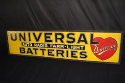 UNIVERSAL AUTO RADIO FARM LIGHT BATTERIES SIGN