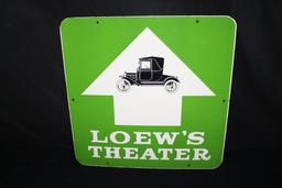 PORCELAIN LOEWS THEATER SIGN MODEL T CAR