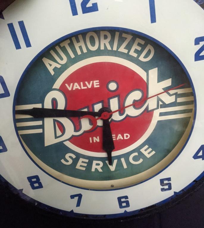 NEON CLOCK SIGN BUICK AUTHORIZED SERVICE