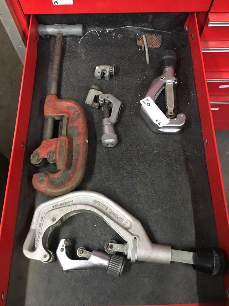 Assorted pipe cutters