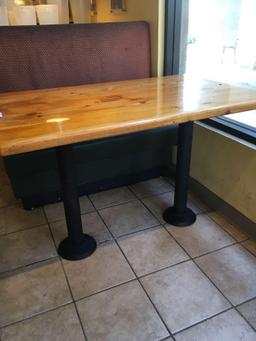 Wood top dinning tables 30" x 45" with floor mount bases