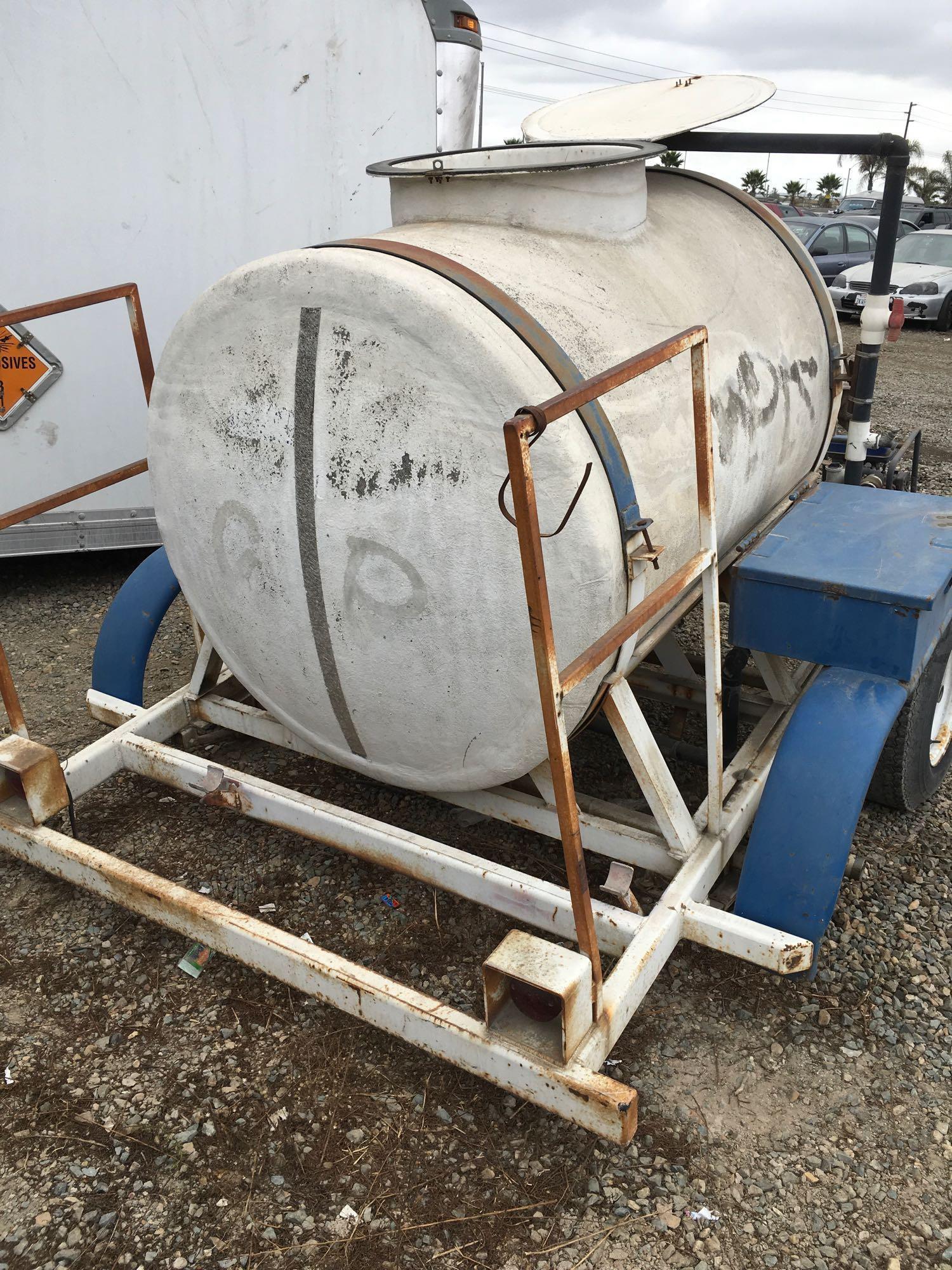 Portable water tank with pump & trailer