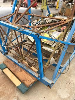 Assorted Helio sheet metal/frame. Two dollies under neath are included