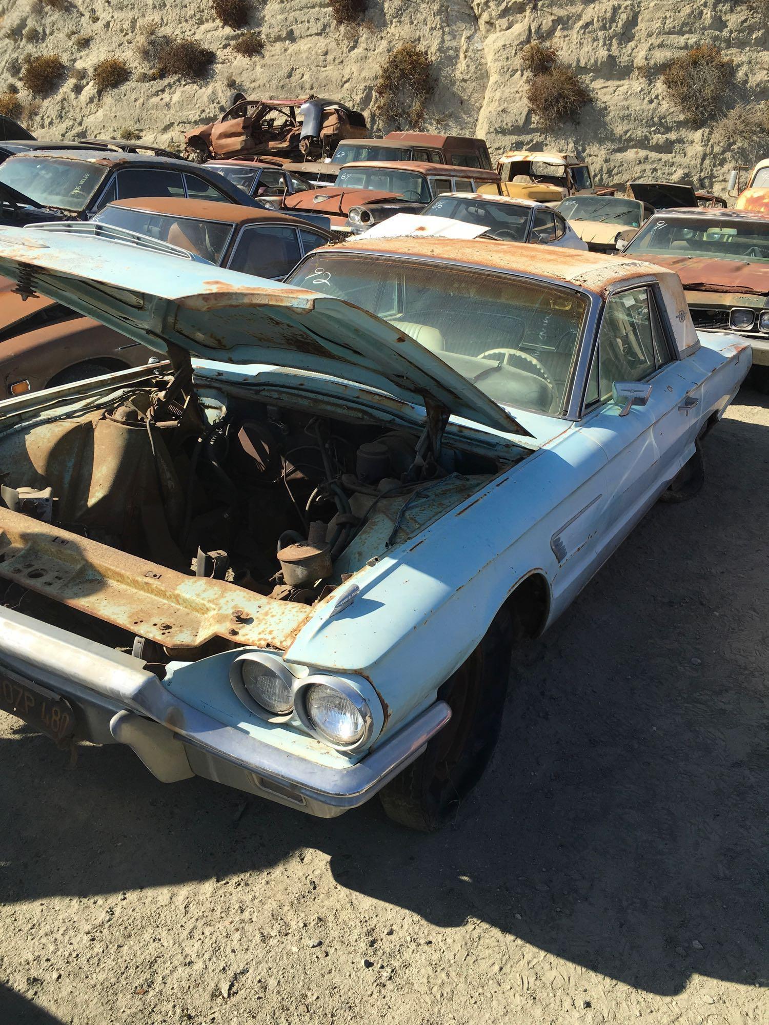 1964 Ford T-Bird lic plate OZP480. Last 6 vin 112802