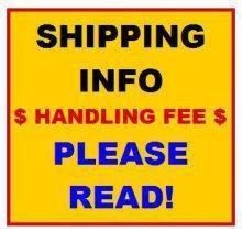 **SHIPPING INFORMATION** DO NOT BID ON THIS ITEM!!