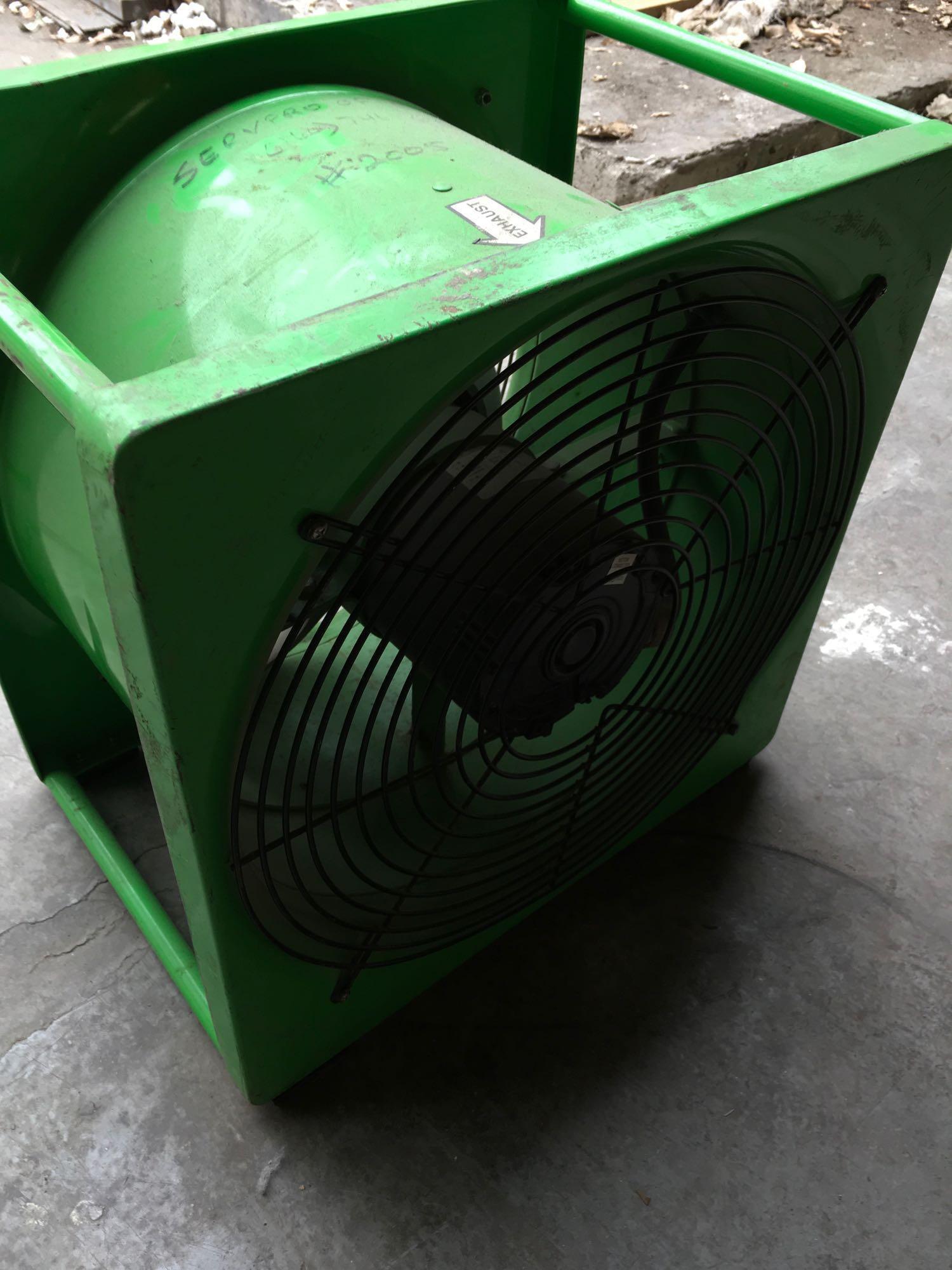 2 Servpro Fans model P-164- S. 5.4 AMPS. 1 has no tag to verify model