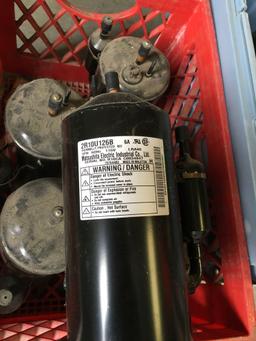 Lot of compressors, coils and assorted items