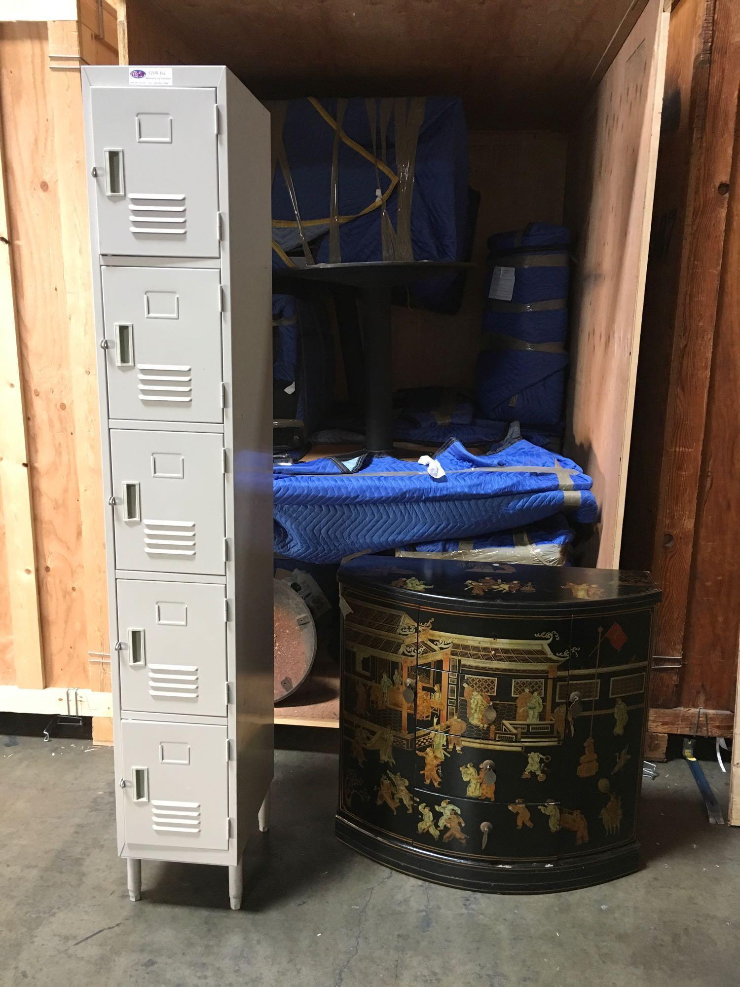 CONTENTS OF THE VAULT, TABLES, LOCKER, SMALL DRESSER,etc