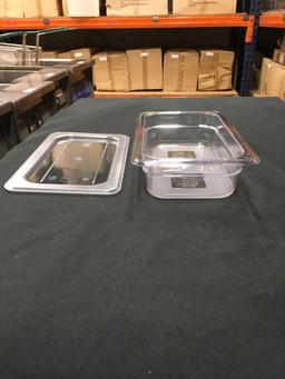 New 2 1/2" deep 1/4 pans with lids