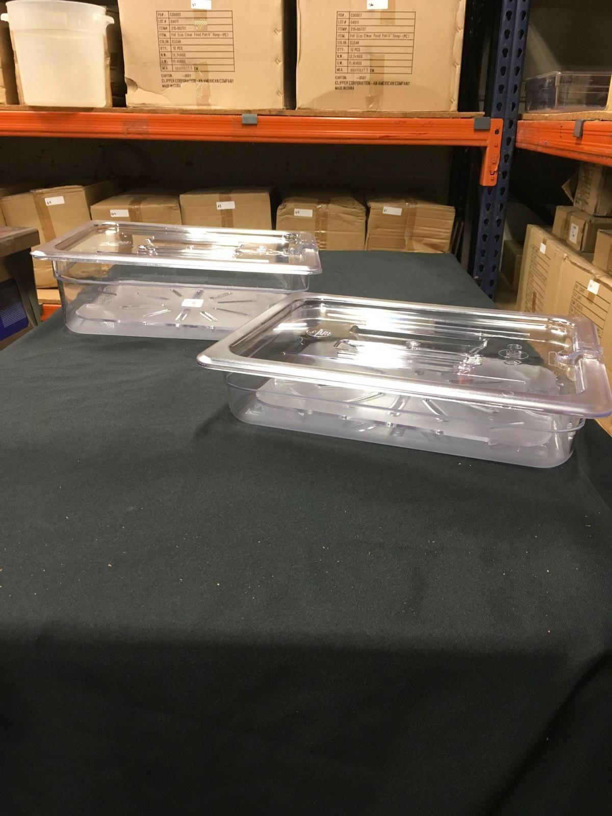 New 1/2 pans with train trays and lids